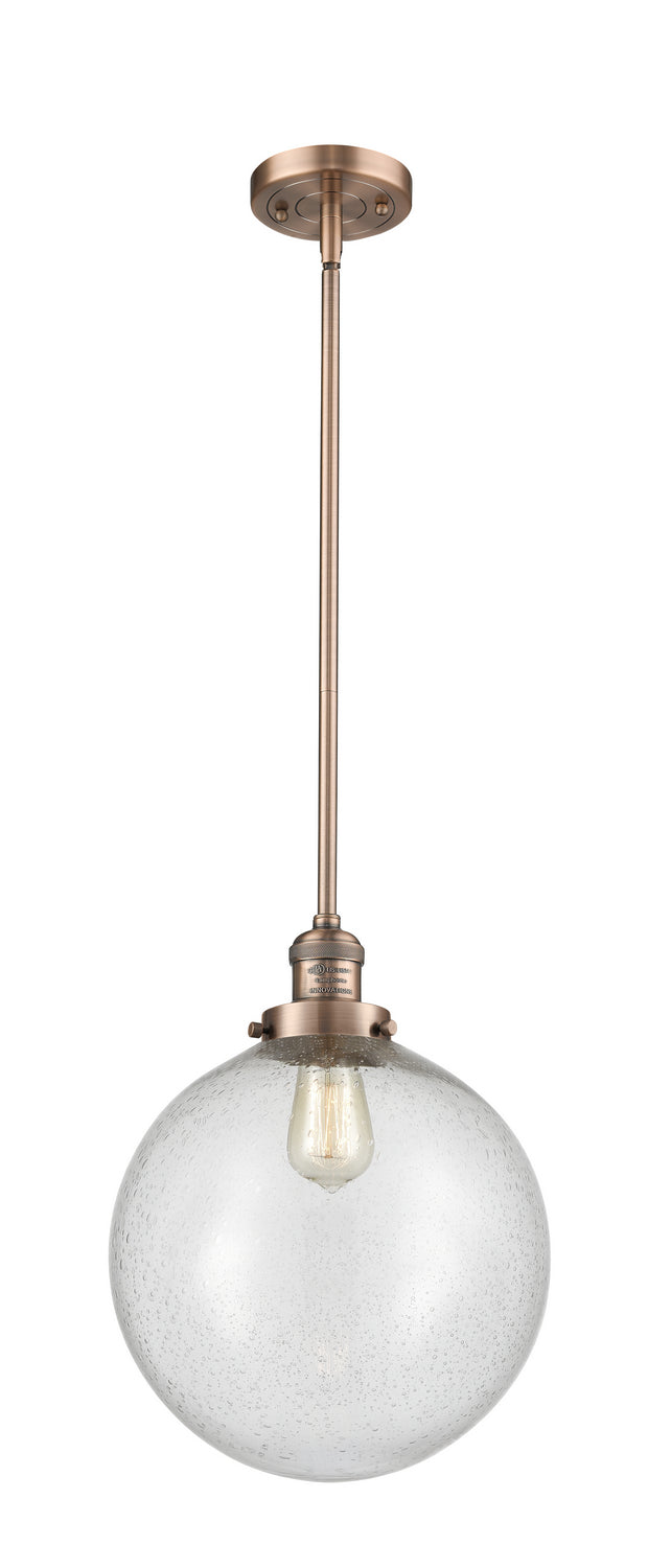 Innovations - 201S-AC-G204-12 - One Light Mini Pendant - Franklin Restoration - Antique Copper