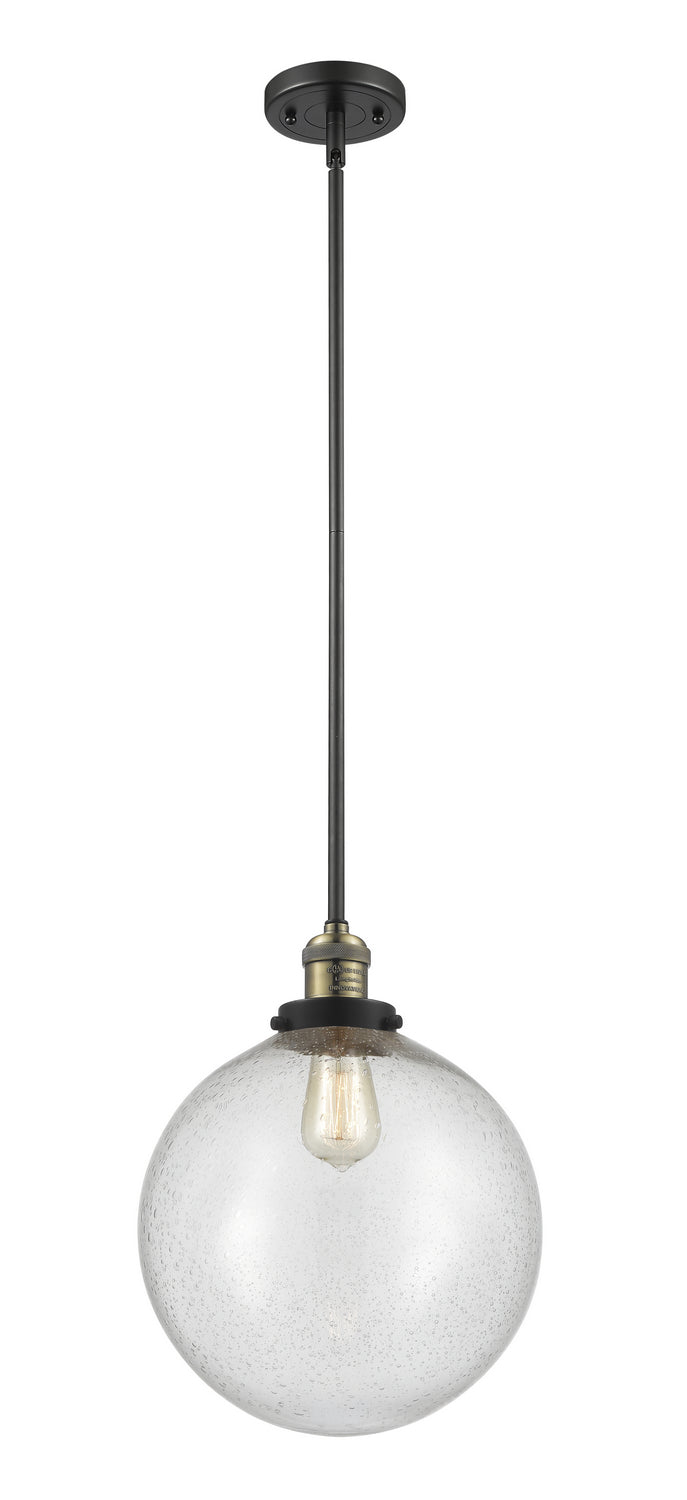 Innovations - 201S-BAB-G204-12 - One Light Mini Pendant - Franklin Restoration - Black Antique Brass