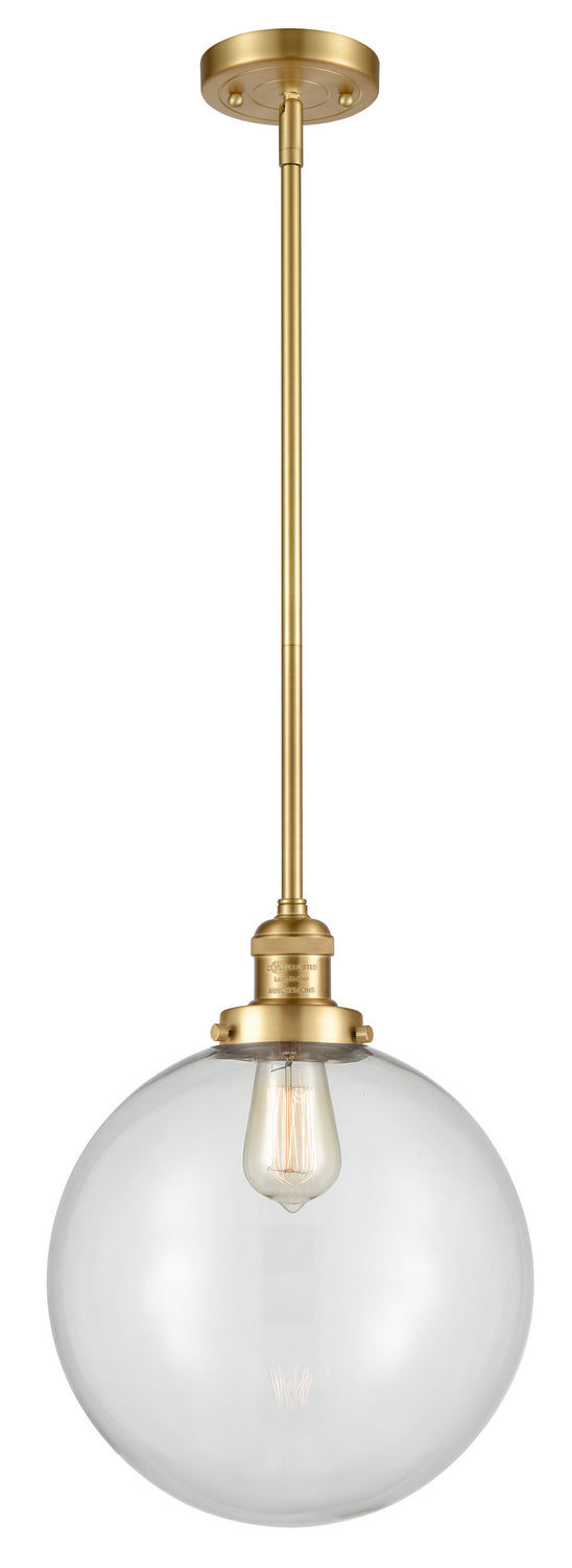 Innovations - 201S-SG-G202-12 - One Light Mini Pendant - Franklin Restoration - Satin Gold