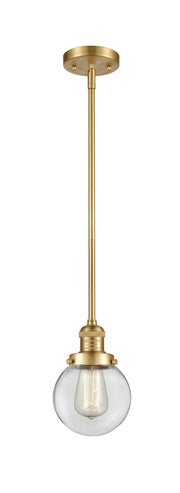Innovations - 201S-SG-G202-6 - One Light Mini Pendant - Franklin Restoration - Satin Gold