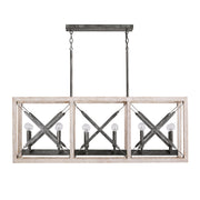 Capital Lighting - 840401WN - 12 Light Island Pendant - Remi - Brushed White Wash and Nordic Iron