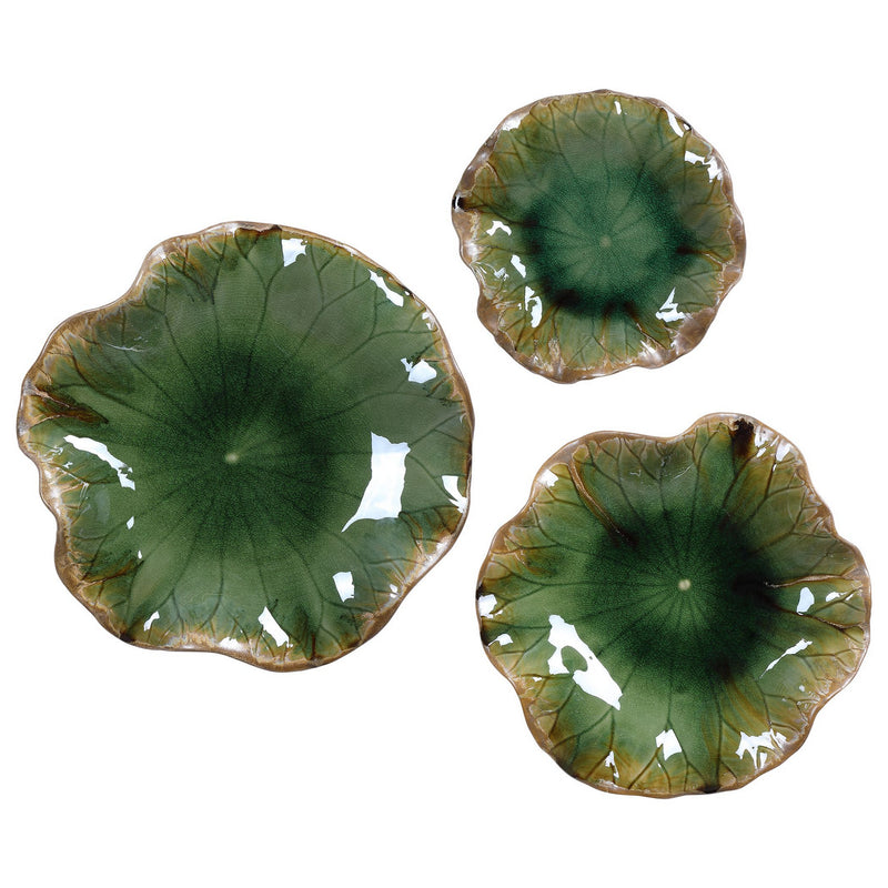 Uttermost - 04247 - Wall Decor, S/3 - Abella - Green With Brown