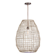 Uttermost - 21535 - One Light Pendant - Cross - Natuarl Woven Sea Grass