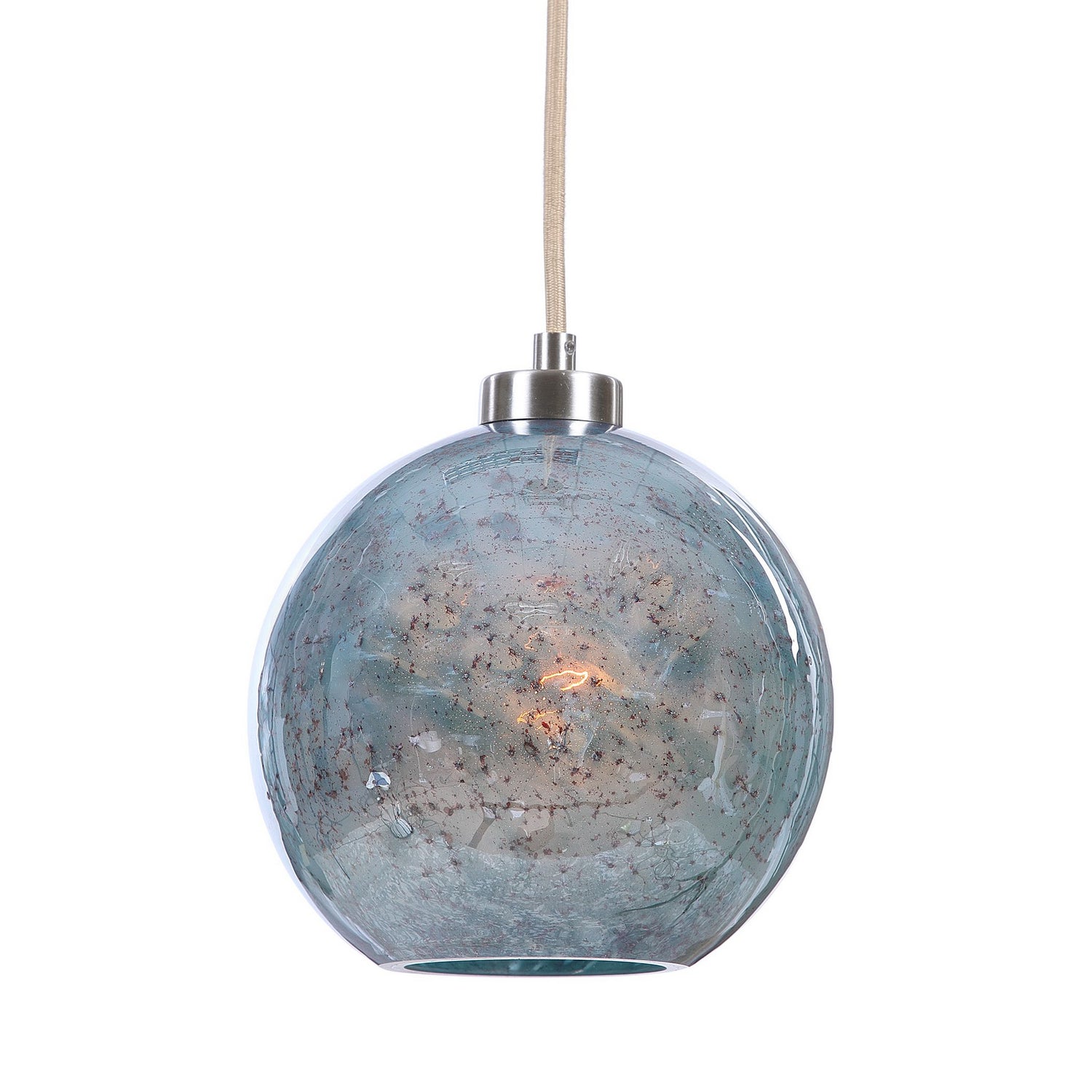 Uttermost - 22198 - One Light Mini Pendant - Gemblue - Brushed Nickel