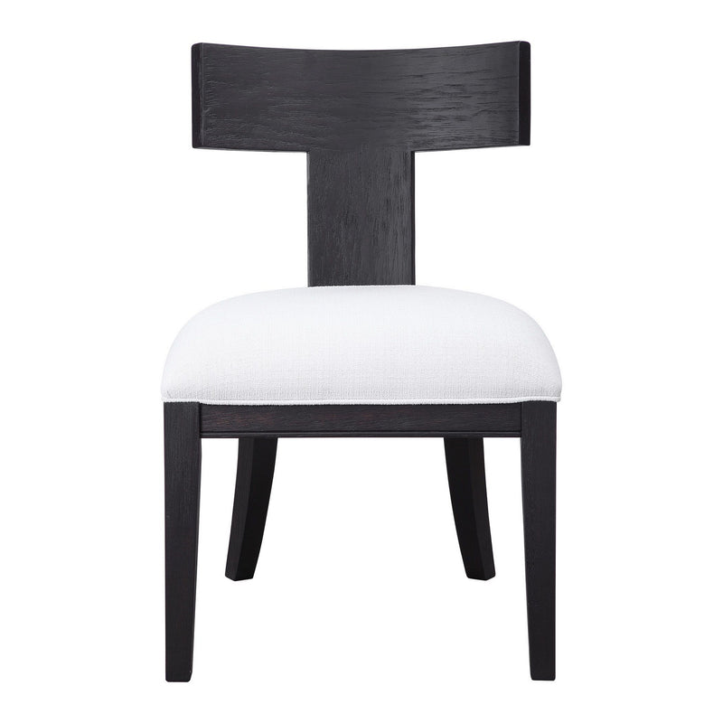 Uttermost - 23533 - Chair - Idris - Brushed And Rubbed In A Charcoal Black Stain