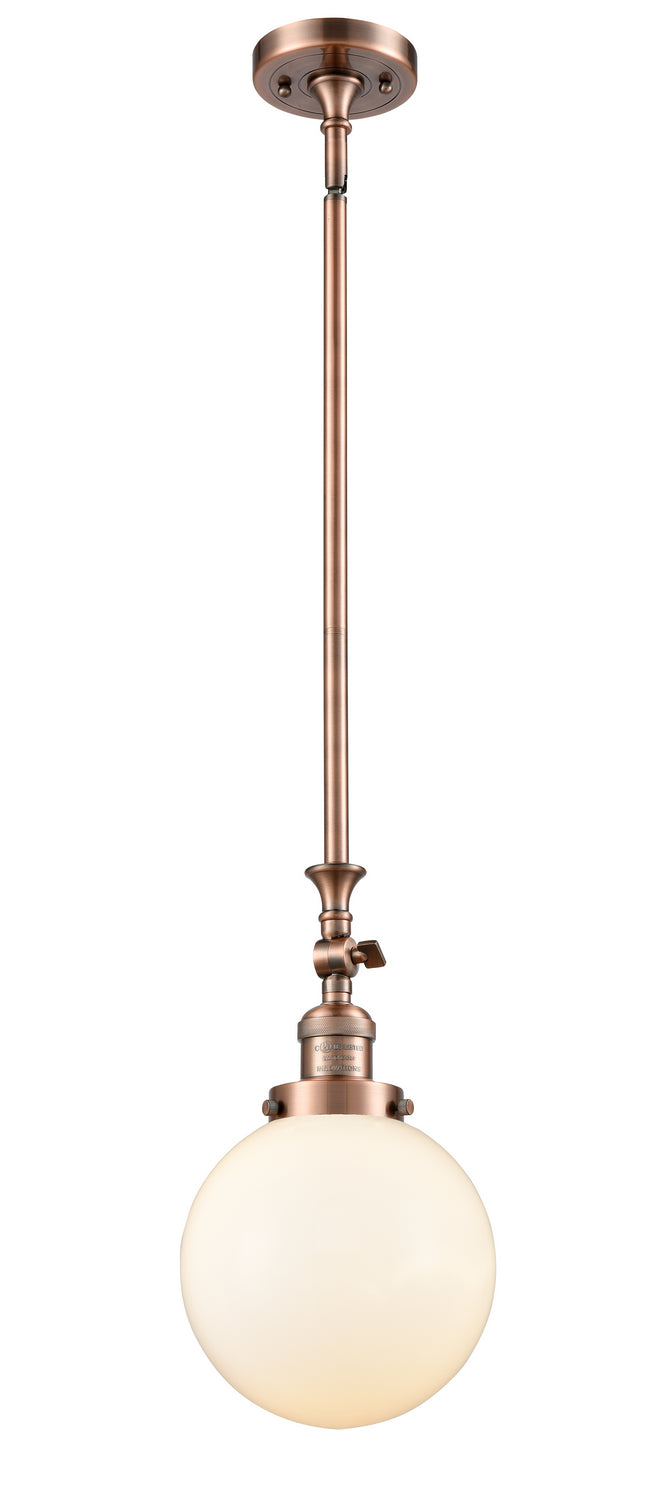 Innovations - 206-AC-G201-8 - One Light Mini Pendant - Franklin Restoration - Antique Copper