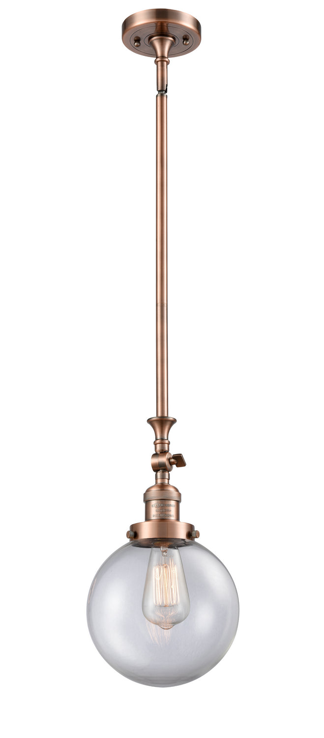 Innovations - 206-AC-G202-8 - One Light Mini Pendant - Franklin Restoration - Antique Copper