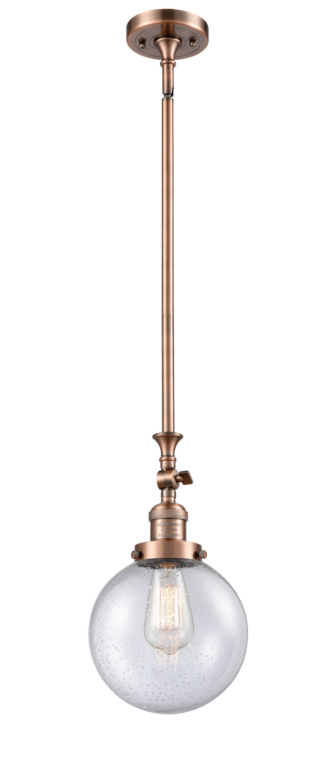 Innovations - 206-AC-G204-8 - One Light Mini Pendant - Franklin Restoration - Antique Copper
