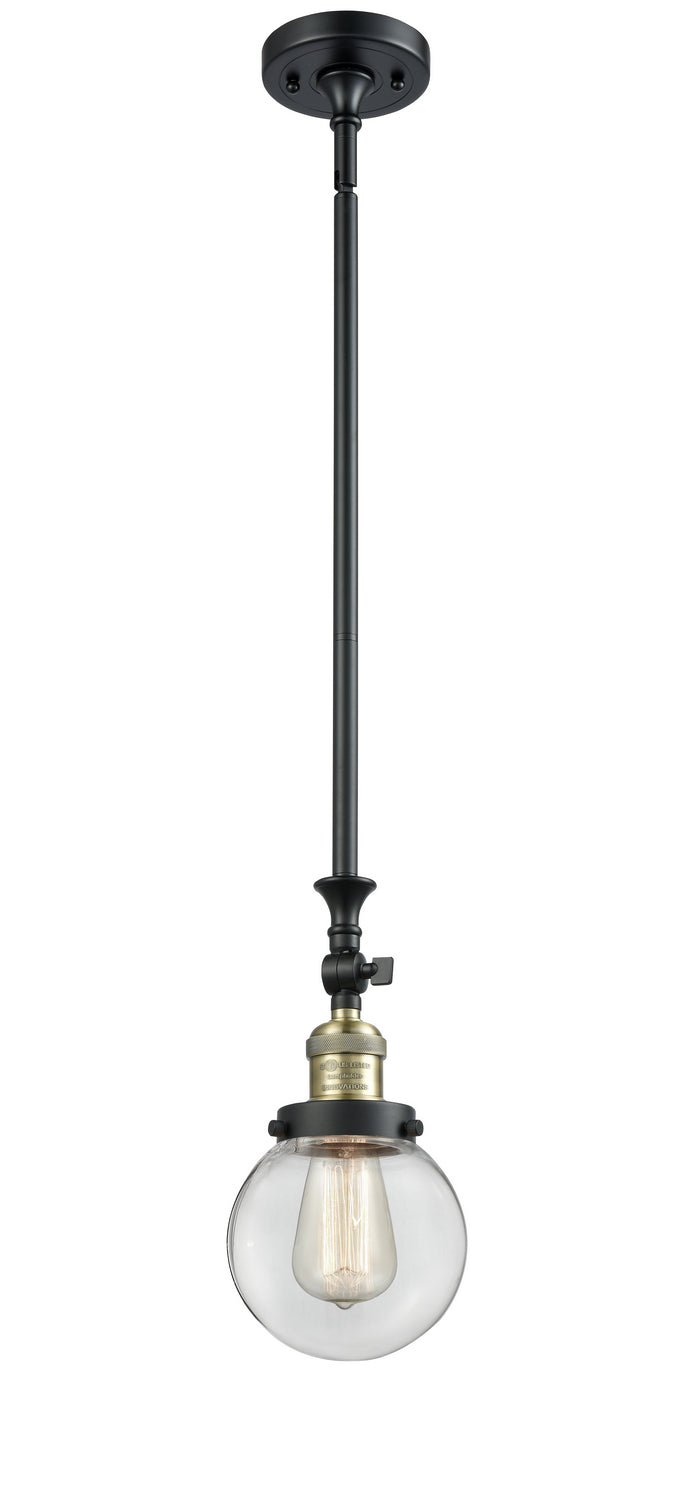 Innovations - 206-BAB-G202-6 - One Light Mini Pendant - Franklin Restoration - Black Antique Brass