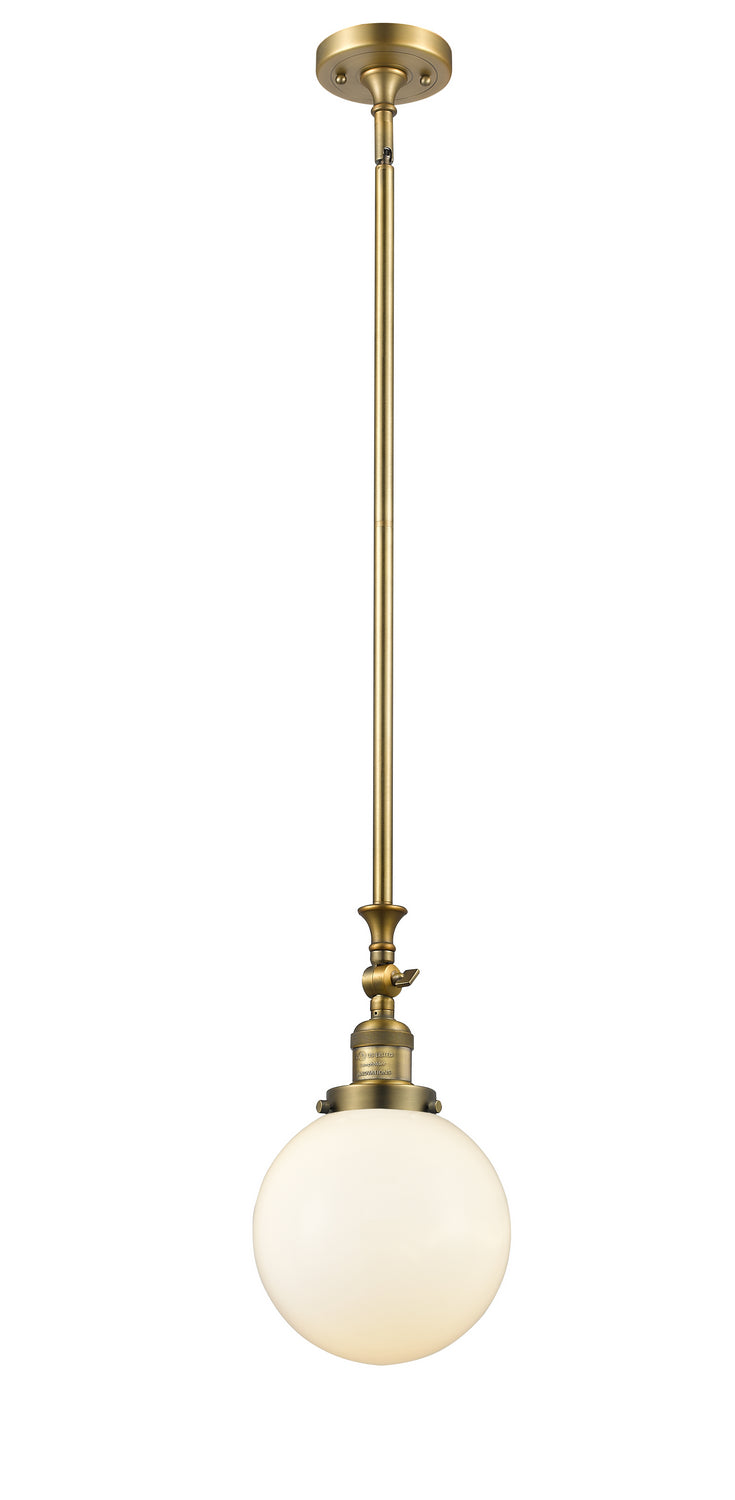Innovations - 206-BB-G201-8 - One Light Mini Pendant - Franklin Restoration - Brushed Brass