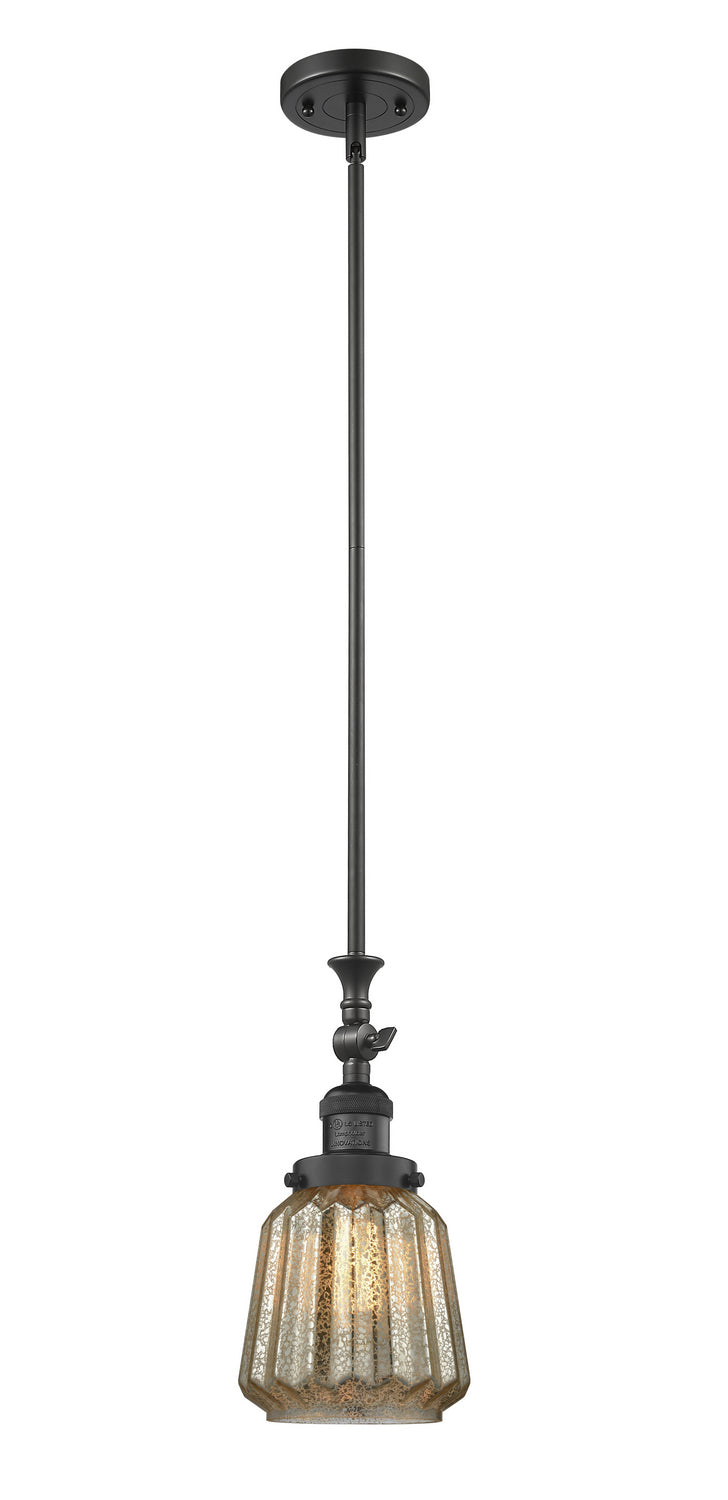 Innovations - 206-BK-G146 - One Light Mini Pendant - Franklin Restoration - Matte Black