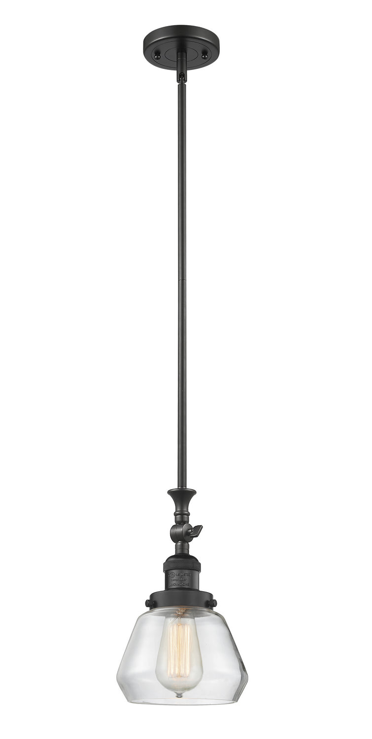 Innovations - 206-BK-G172 - One Light Mini Pendant - Franklin Restoration - Matte Black