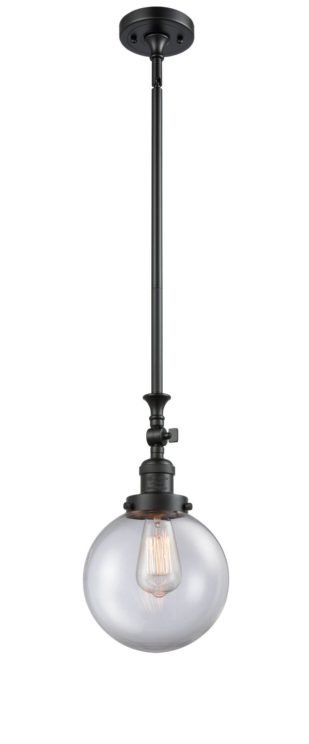 Innovations - 206-BK-G202-8 - One Light Mini Pendant - Franklin Restoration - Matte Black