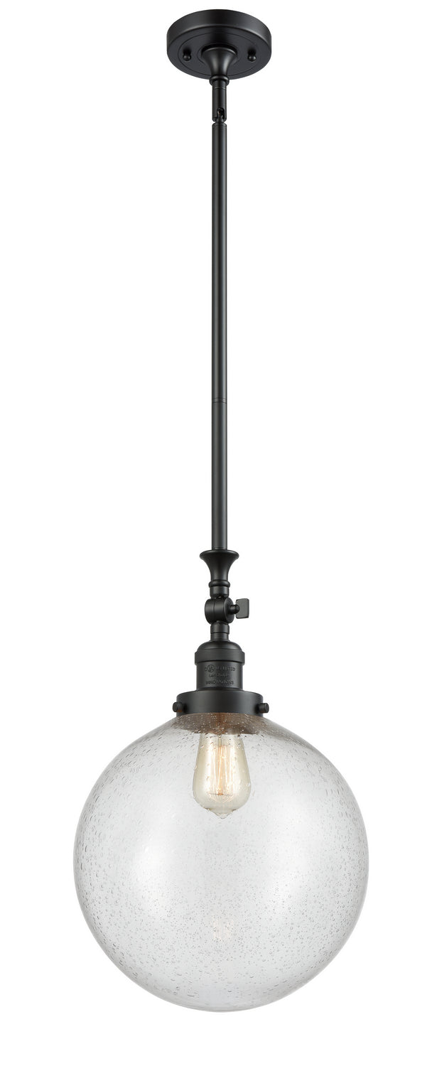 Innovations - 206-BK-G204-12 - One Light Mini Pendant - Franklin Restoration - Matte Black