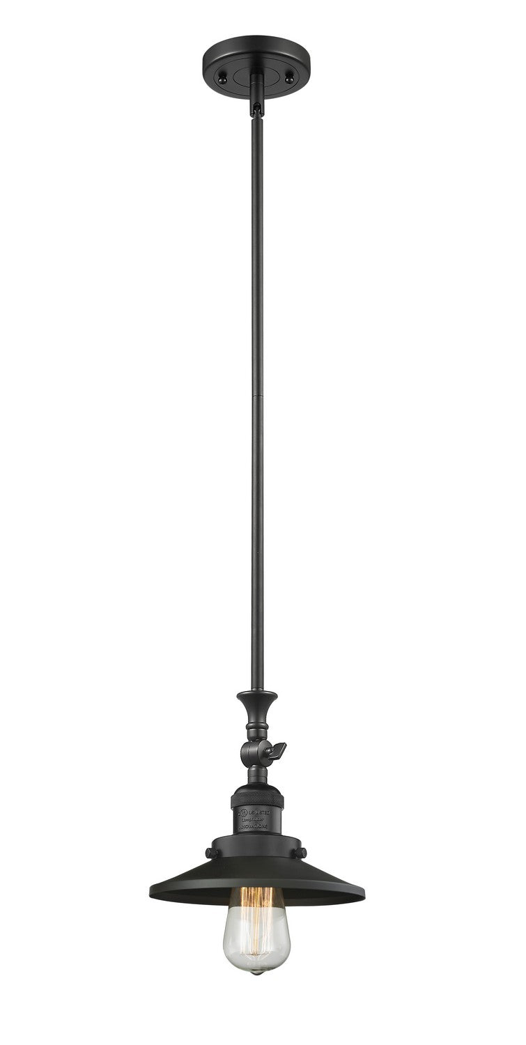 Innovations - 206-BK-M6 - One Light Mini Pendant - Franklin Restoration - Matte Black