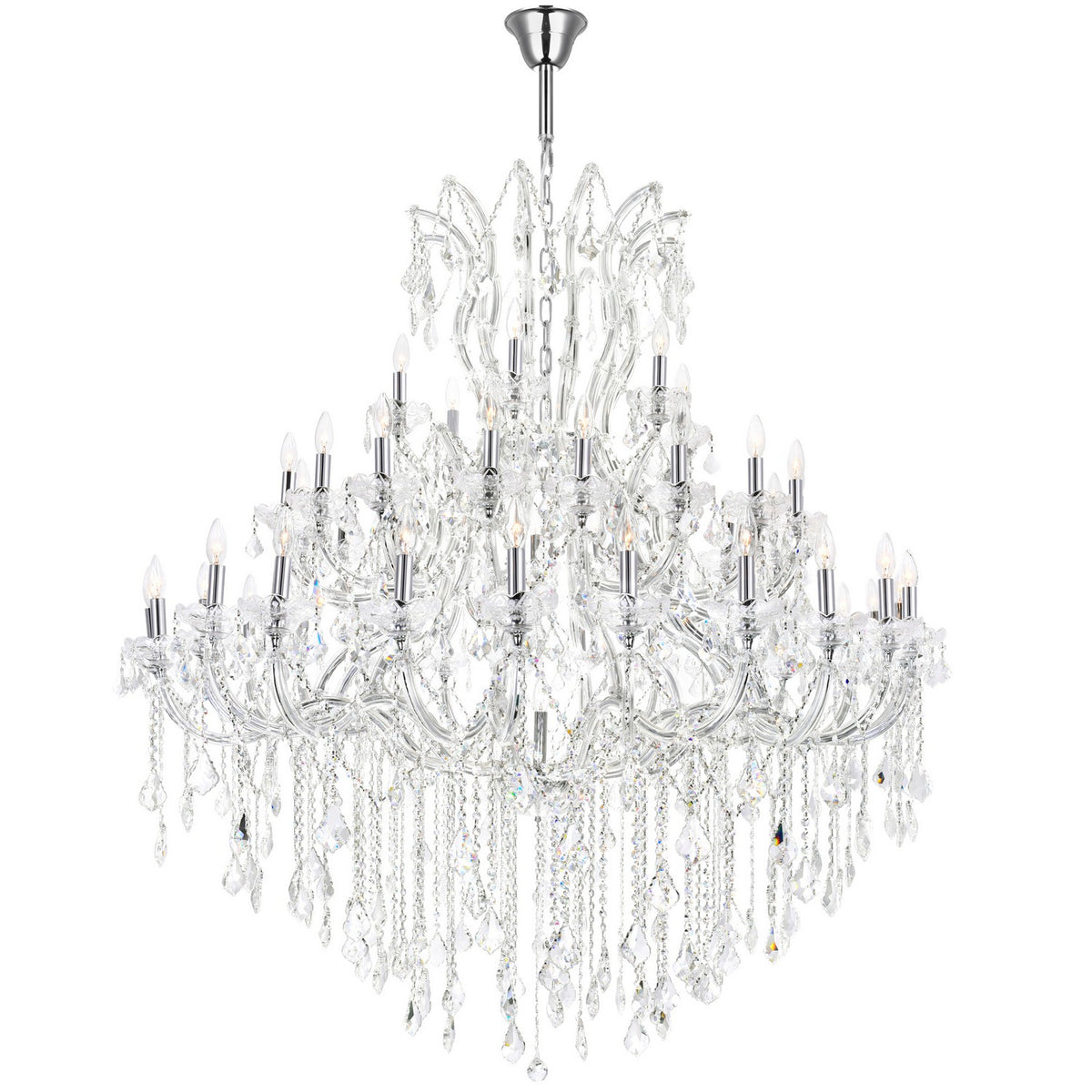 CWI Lighting - 8318P60C-49 (Clear)-A - 49 Light Chandelier - Maria Theresa - Chrome