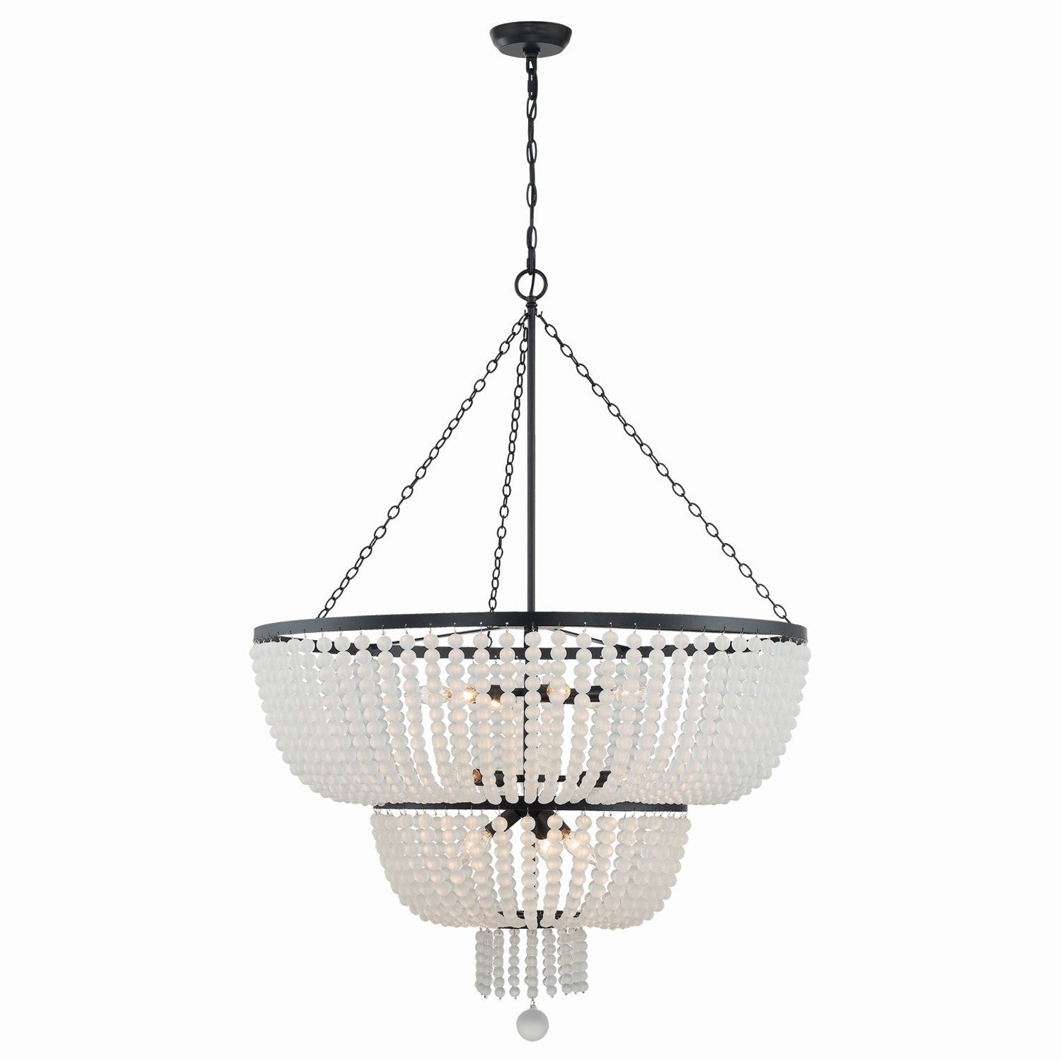 Crystorama - 612-MK - 12 Light Chandelier - Rylee - Matte Black