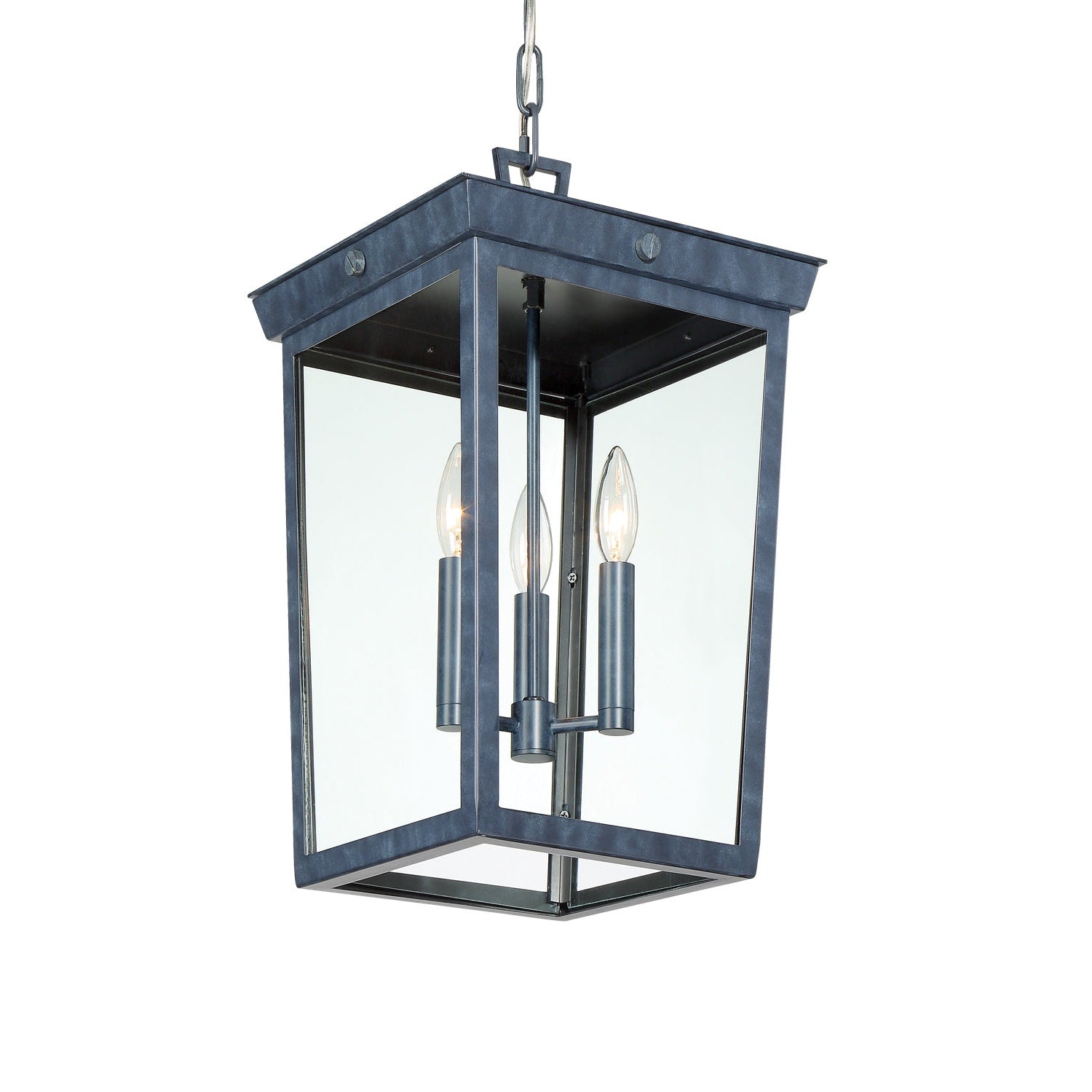 Crystorama - BEL-A8065-GE - Three Light Outdoor Pendant - Belmont - Graphite