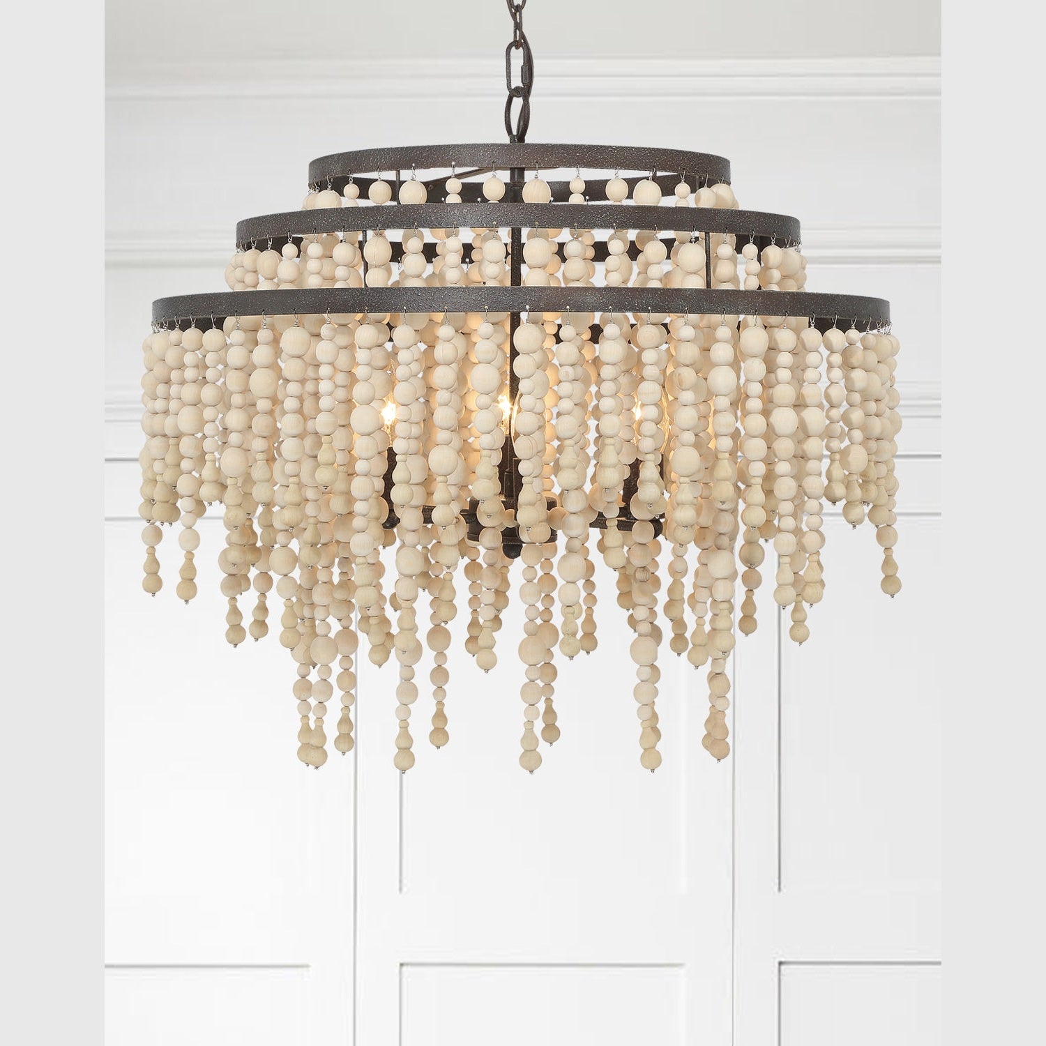 Crystorama - POP-A5076-FB - Six Light Chandelier - Poppy - Forged Bronze