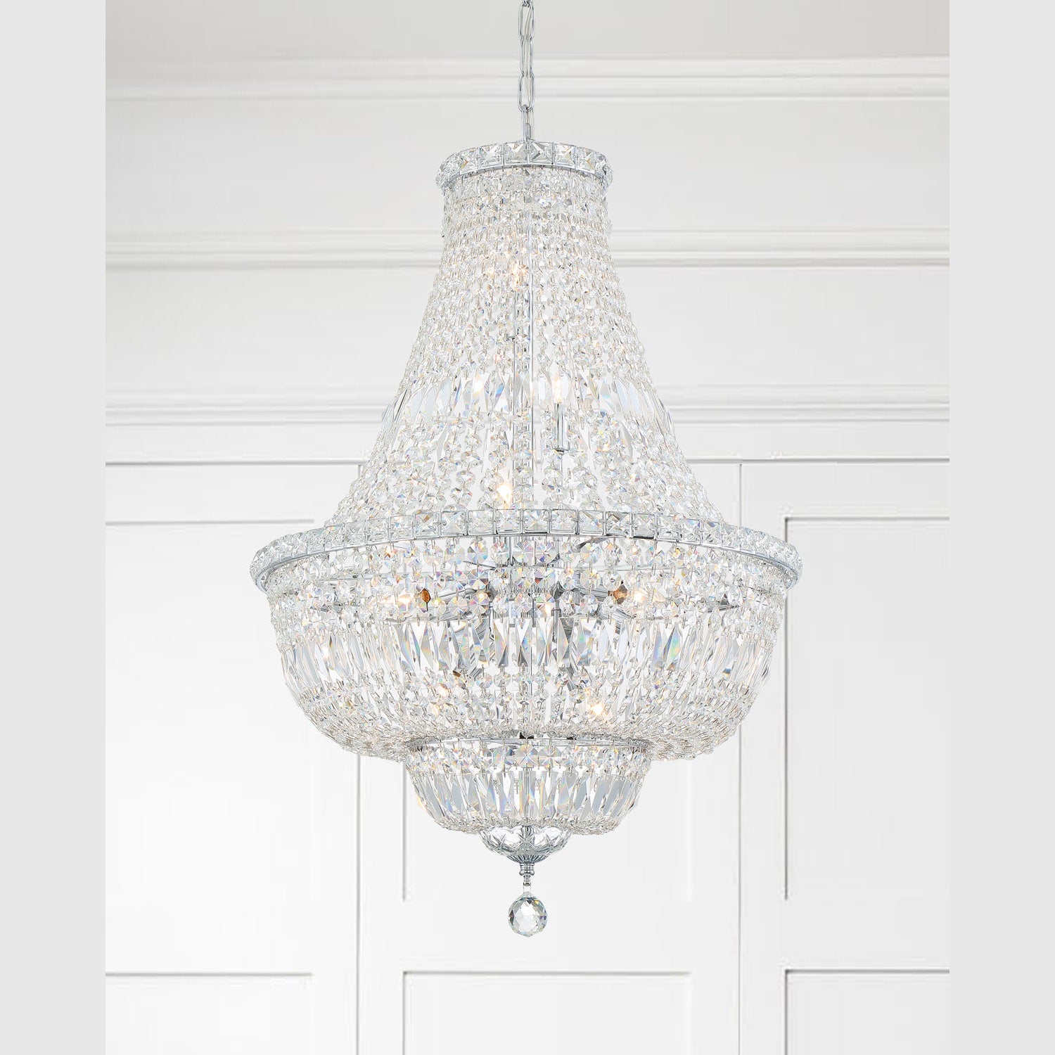 Crystorama - ROS-A1009-CH-CL-MWP - Nine Light Chandelier - Roslyn - Polished Chrome