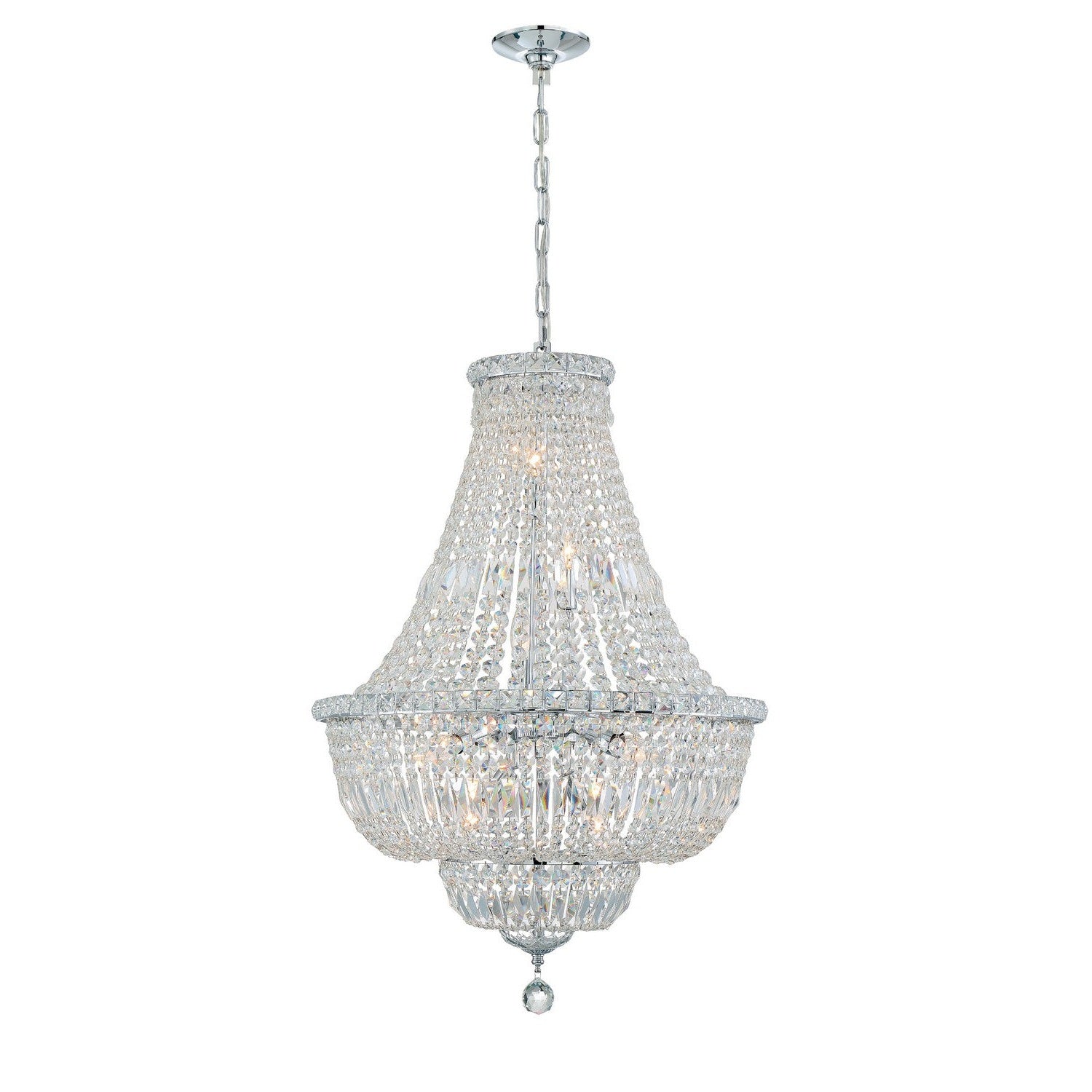 Crystorama - ROS-A1009-CH-CL-MWP - Nine Light Chandelier - Roslyn - Polished Chrome
