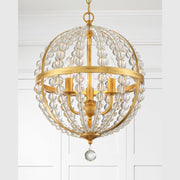 Crystorama - ROX-A9003-GA - Three Light Chandelier - Roxy - Antique Gold
