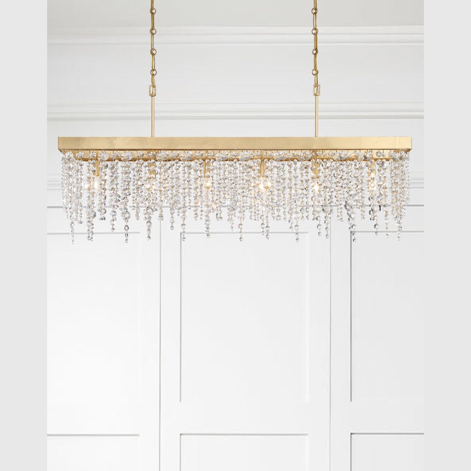 Crystorama - WIN-617-GA-CL-MWP - Six Light Chandelier - Winham - Antique Gold