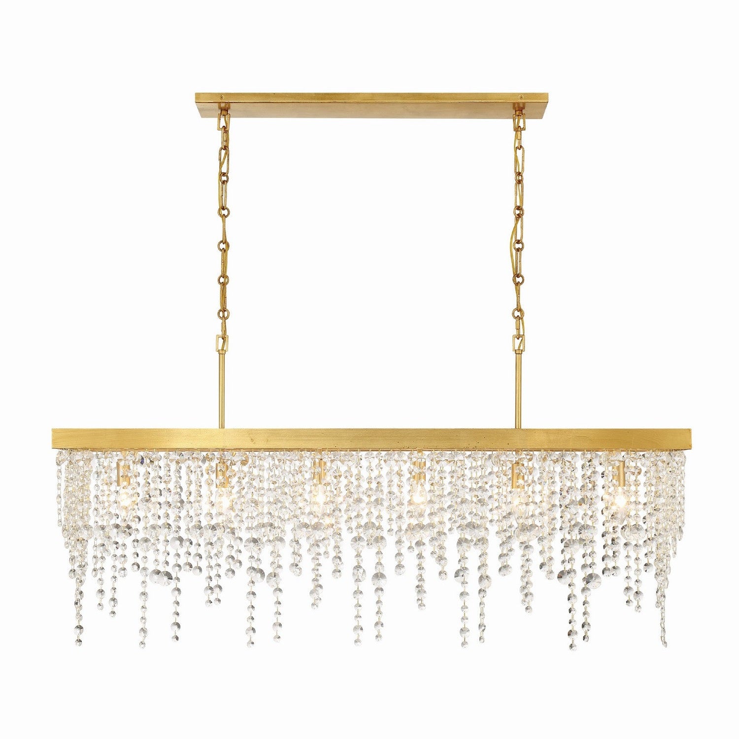 Crystorama - WIN-617-GA-CL-MWP - Six Light Chandelier - Winham - Antique Gold