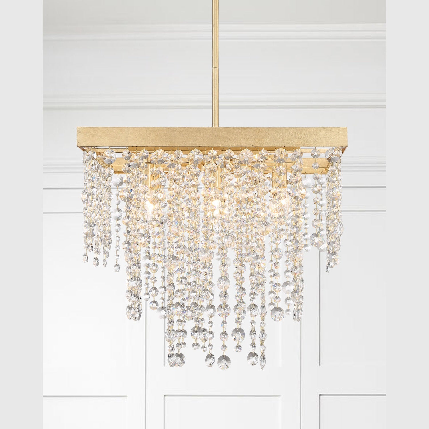 Crystorama - WIN-618-GA-CL-MWP - Eight Light Chandelier - Winham - Antique Gold