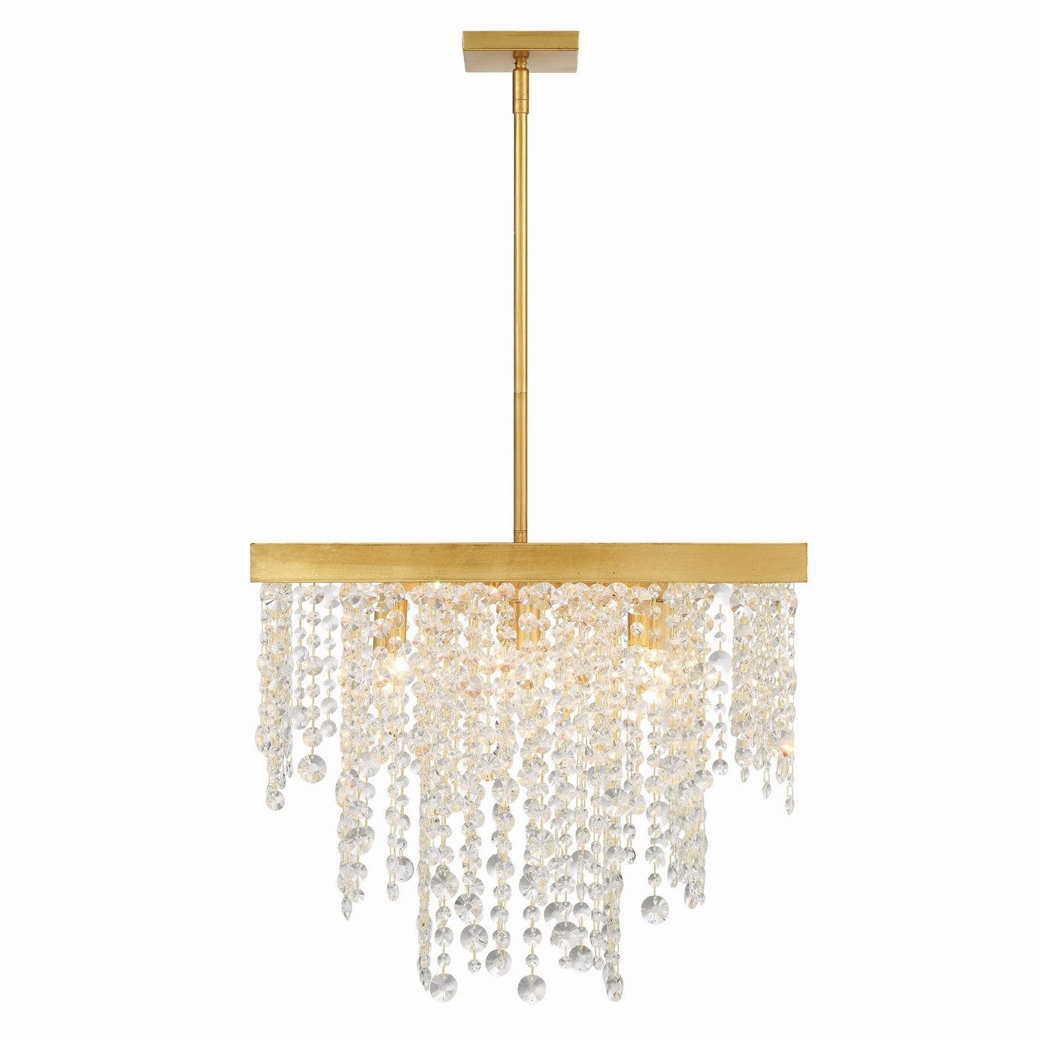 Crystorama - WIN-618-GA-CL-MWP - Eight Light Chandelier - Winham - Antique Gold