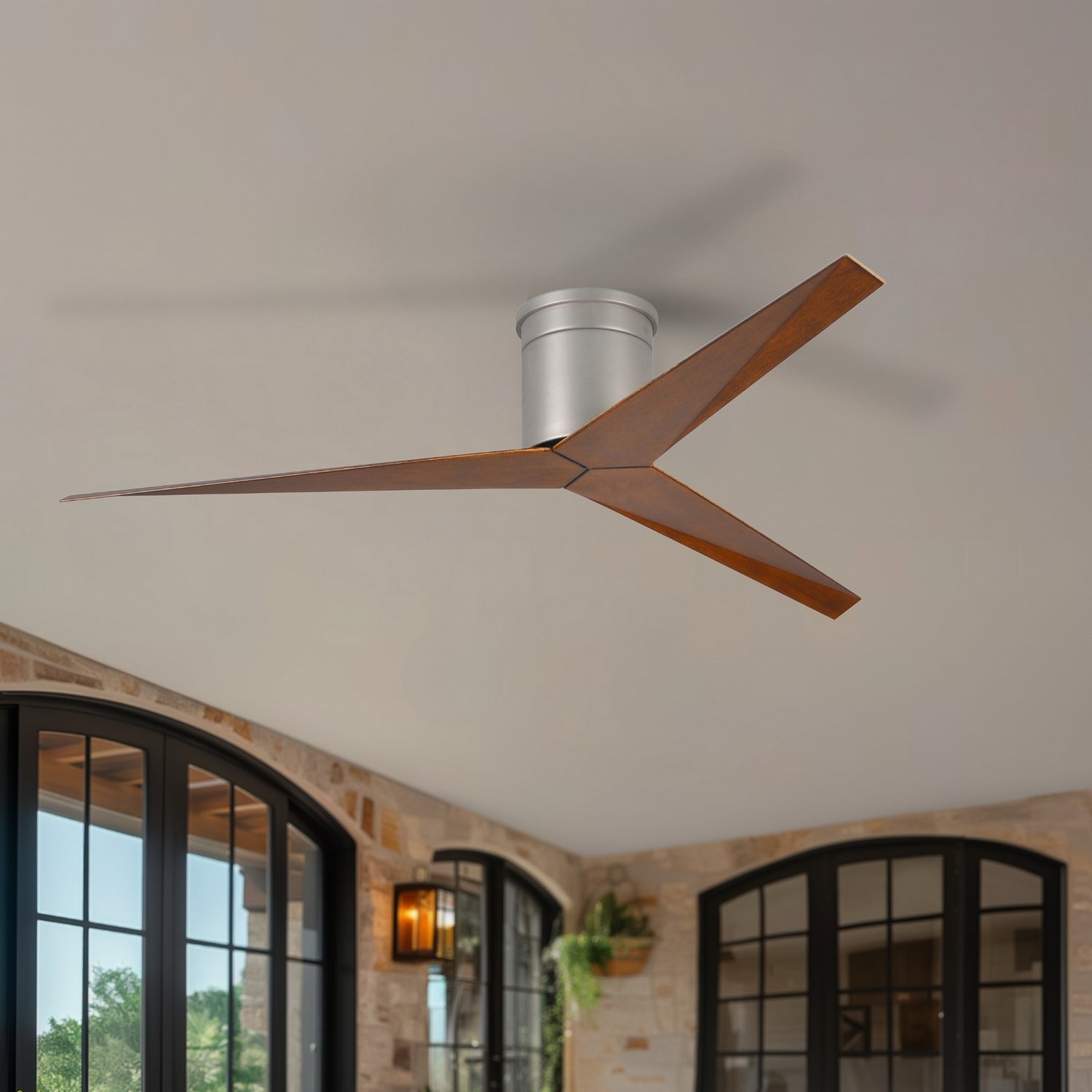 Matthews Fan Company - EKH-BN-WN - 56"Ceiling Fan - Eliza - Brushed Nickel
