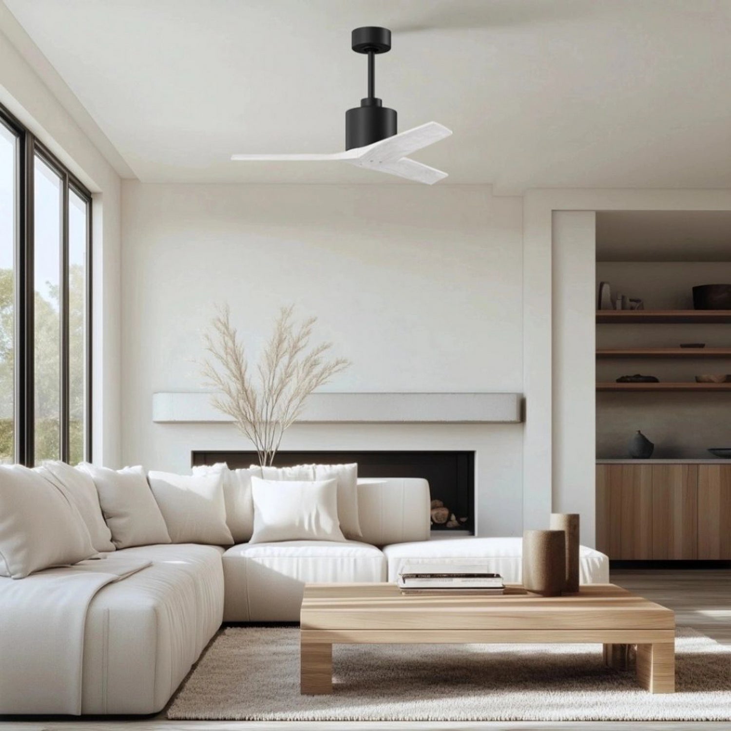 Matthews Fan Company - MW-BK-MWH-42 - 42"Ceiling Fan - Mollywood - Matte Black