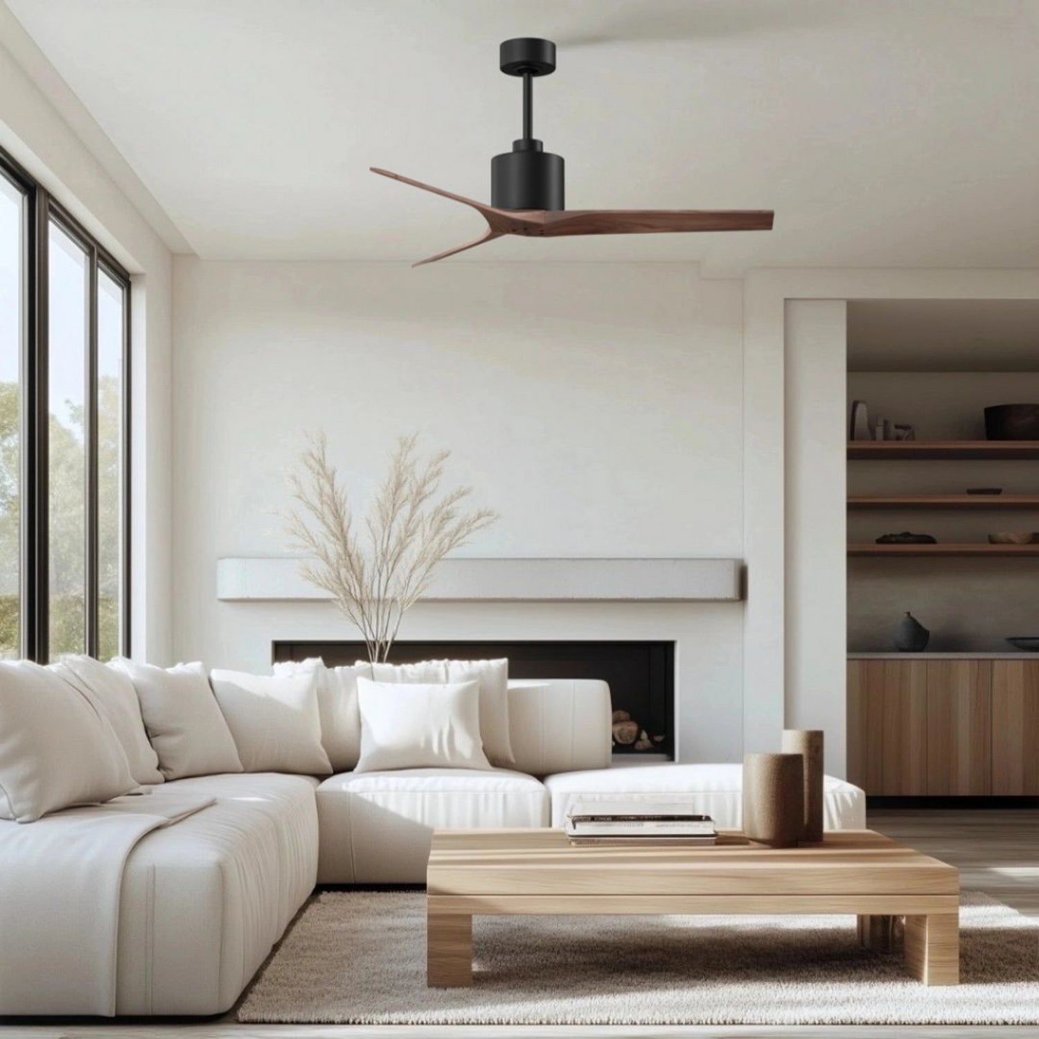 Matthews Fan Company - MW-BK-WA-52 - 52"Ceiling Fan - Mollywood - Matte Black
