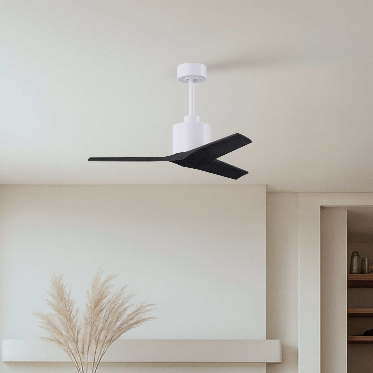 Matthews Fan Company - MW-MWH-BK-42 - 42"Ceiling Fan - Mollywood - Matte White