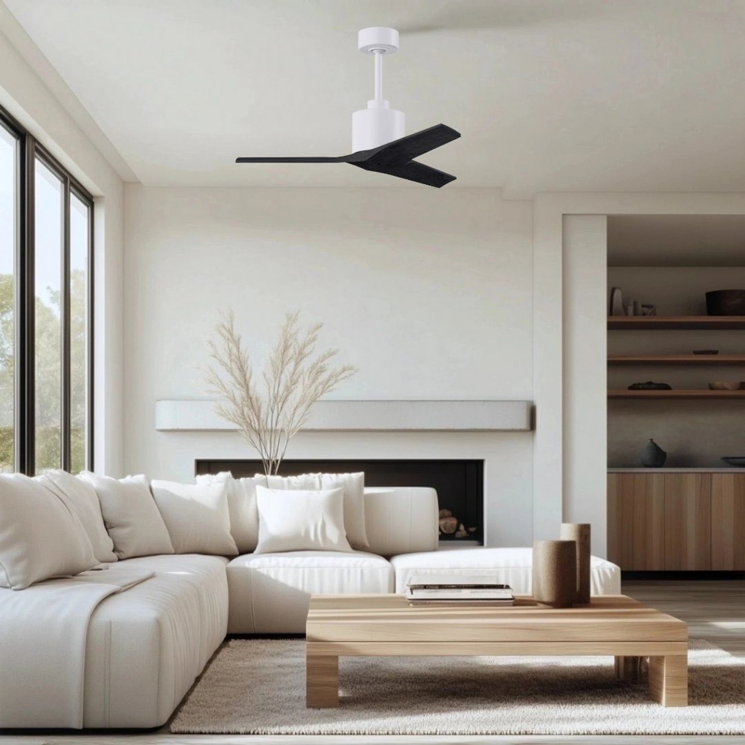 Matthews Fan Company - MW-MWH-BK-42 - 42"Ceiling Fan - Mollywood - Matte White