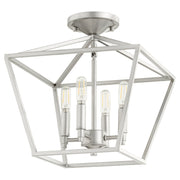 Quorum - 304-13-64 - Four Light Ceiling Mount - Gabriel - Classic Nickel