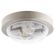 Quorum - 3502-11-65 - Two Light Ceiling Mount - 3502 Contempo Ceiling Mounts - Satin Nickel w/ Clear/Seeded