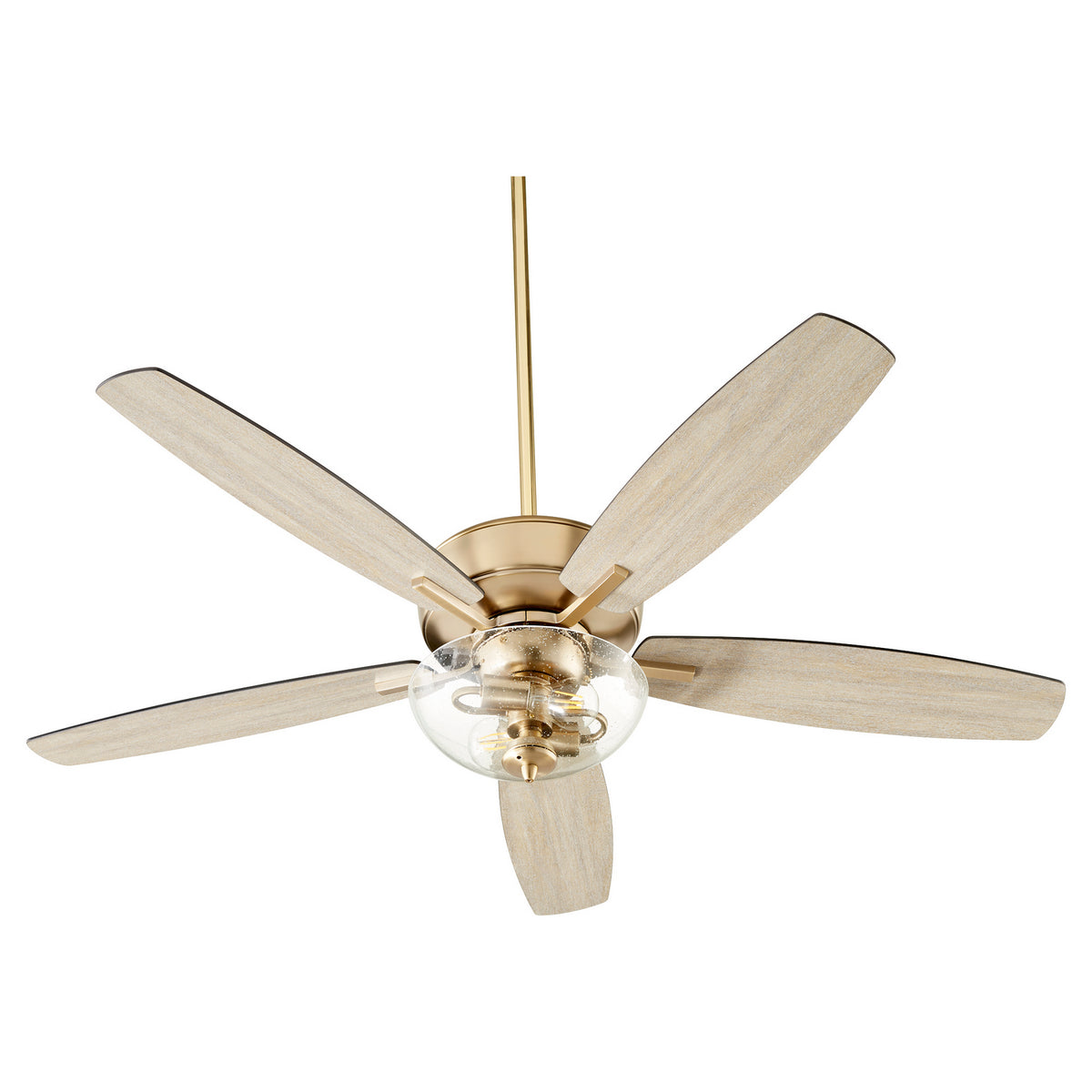 Quorum - 7052-280 - 52" Ceiling Fan - Breeze - Aged Brass