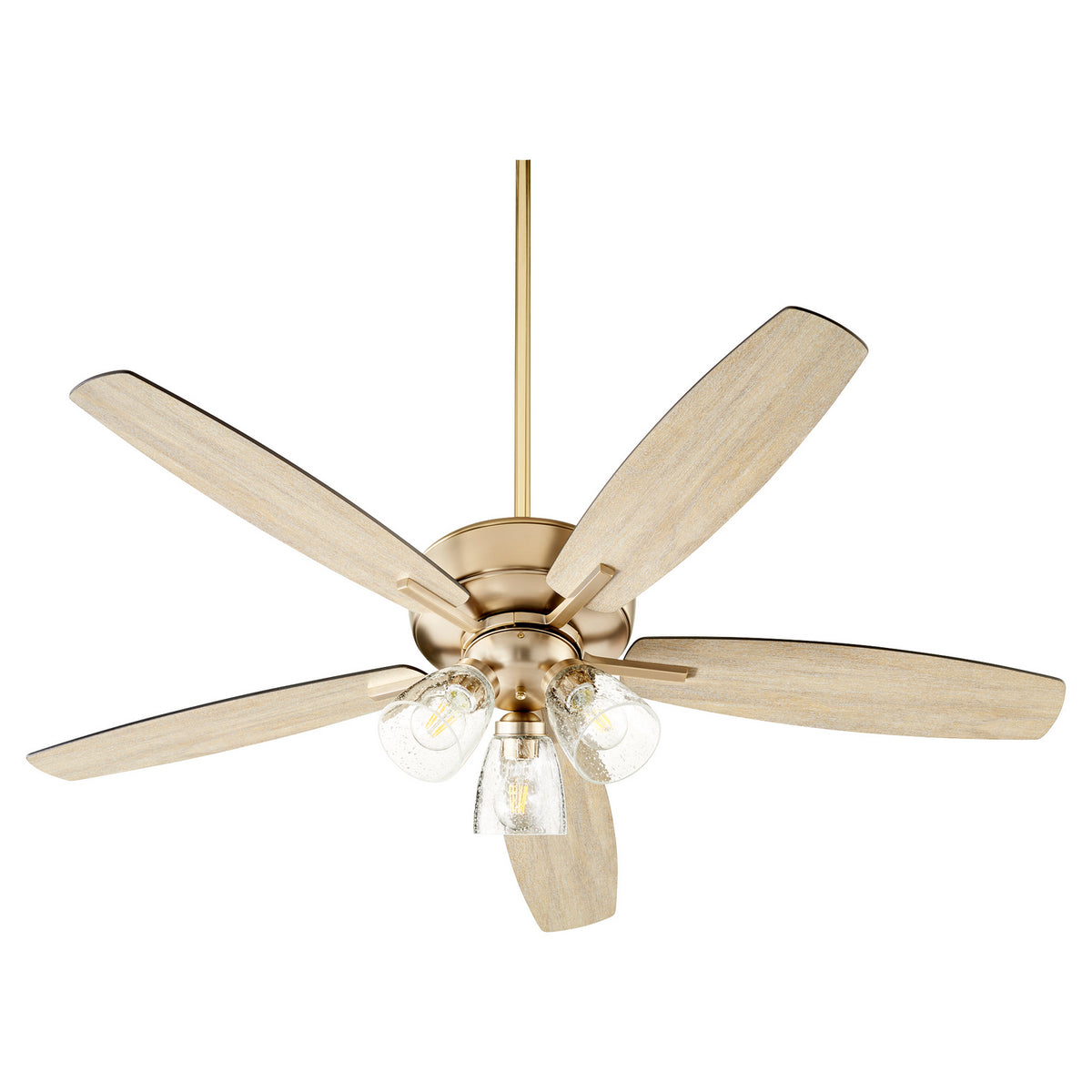 Quorum - 7052-380 - 52" Ceiling Fan - Breeze - Aged Brass