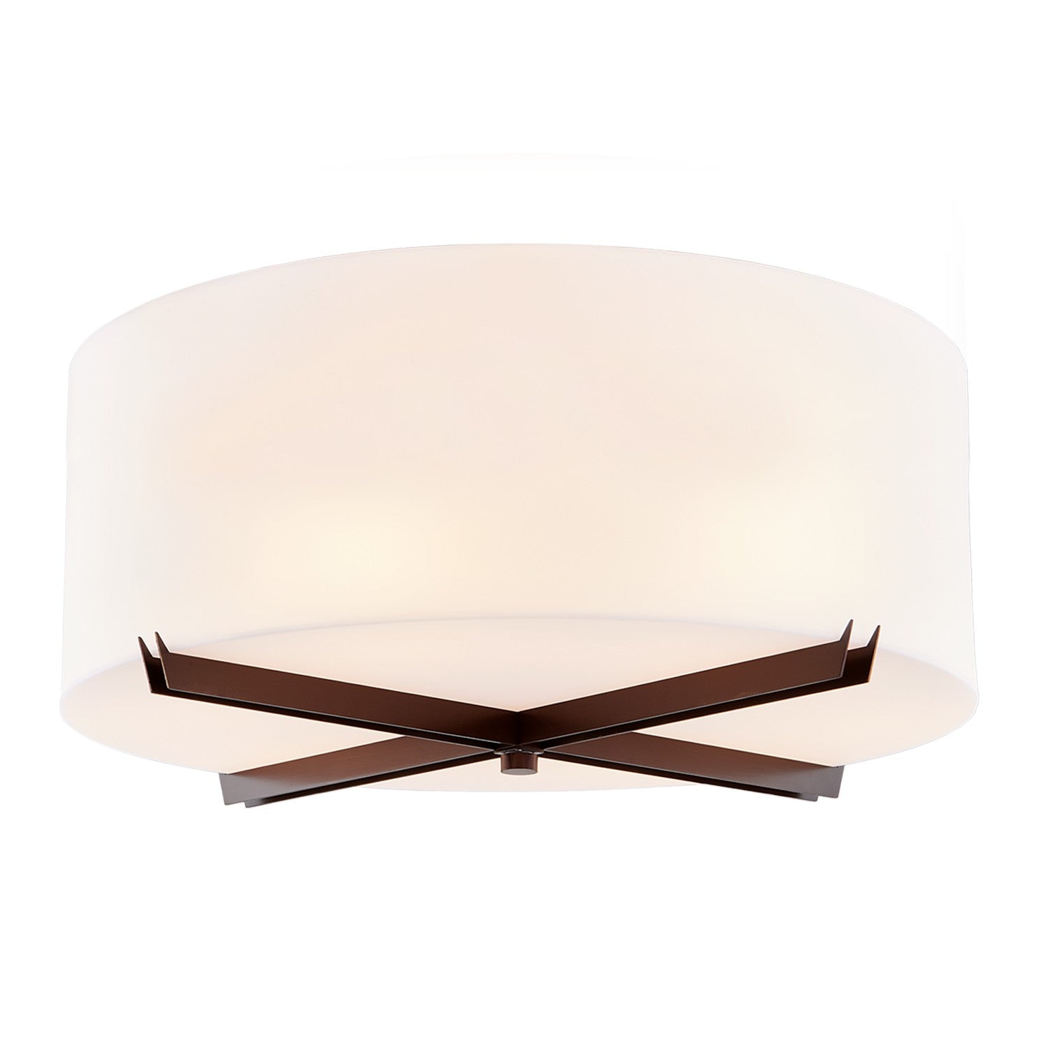 Justice Designs - ACR-9526-OPAL-DBRZ - Six Light Flush-Mount - Acryluxe - Dark Bronze