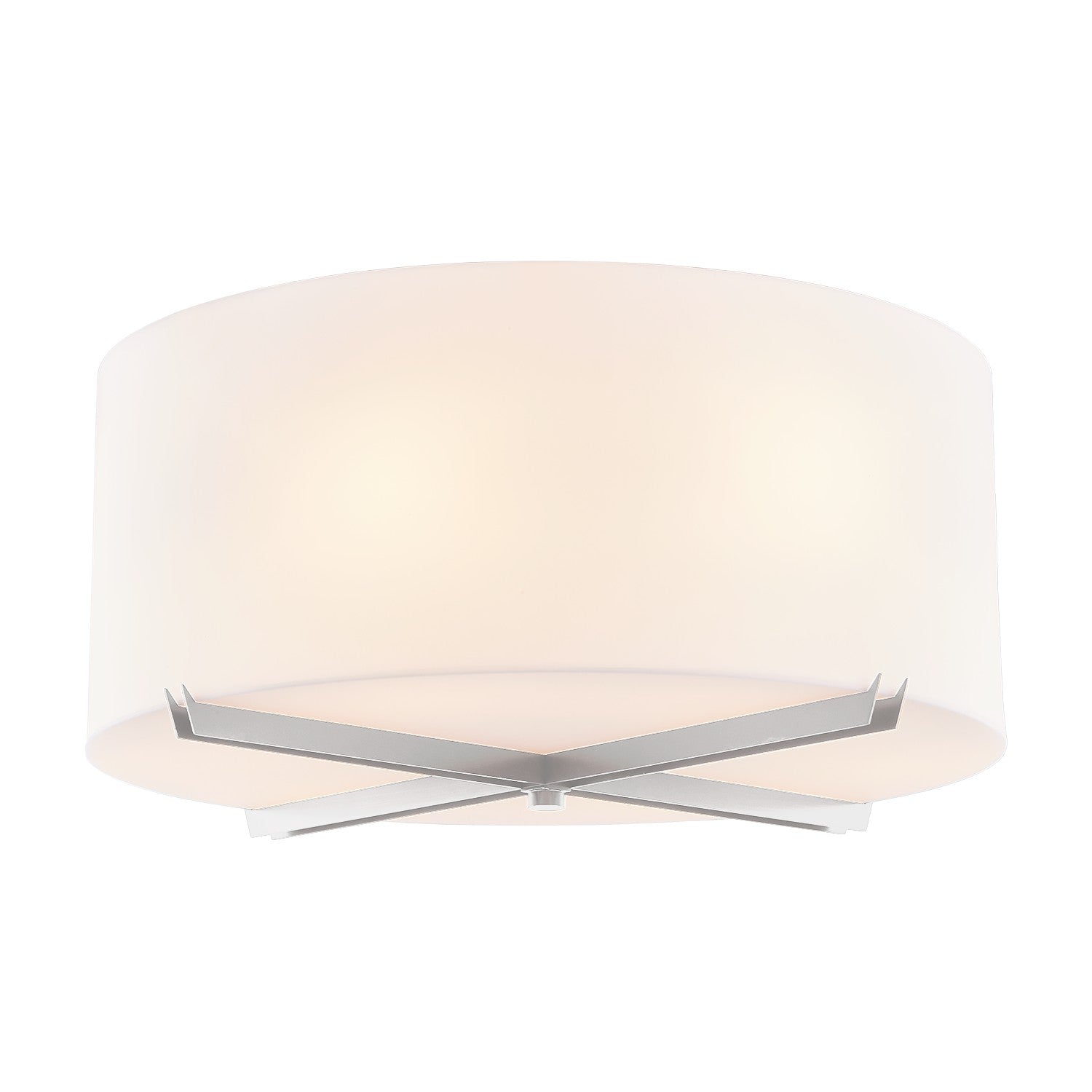 Justice Designs - ACR-9526-OPAL-NCKL - Six Light Flush-Mount - Acryluxe - Dark Bronze