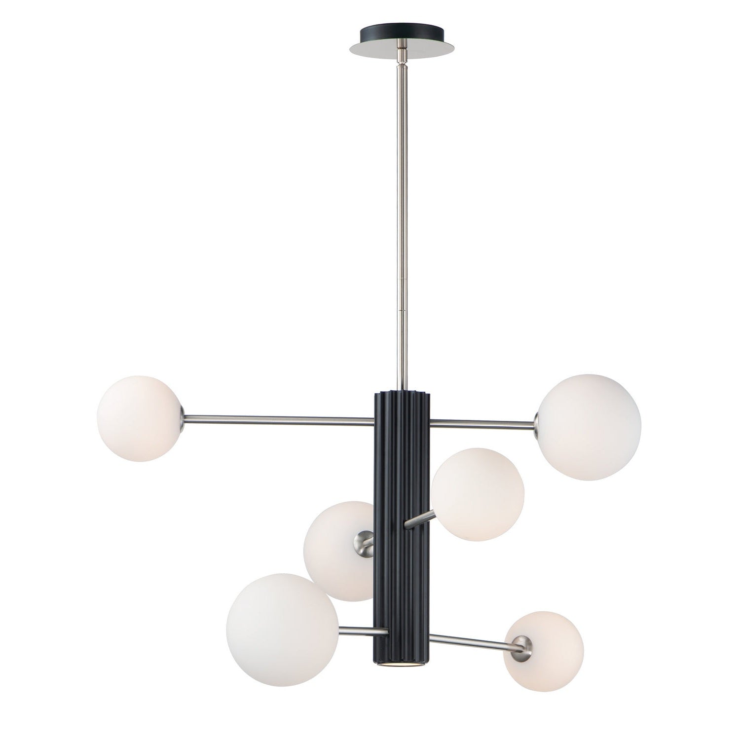 ET2 - E24064-92BKSN - LED Pendant - Cog - Black / Satin Nickel
