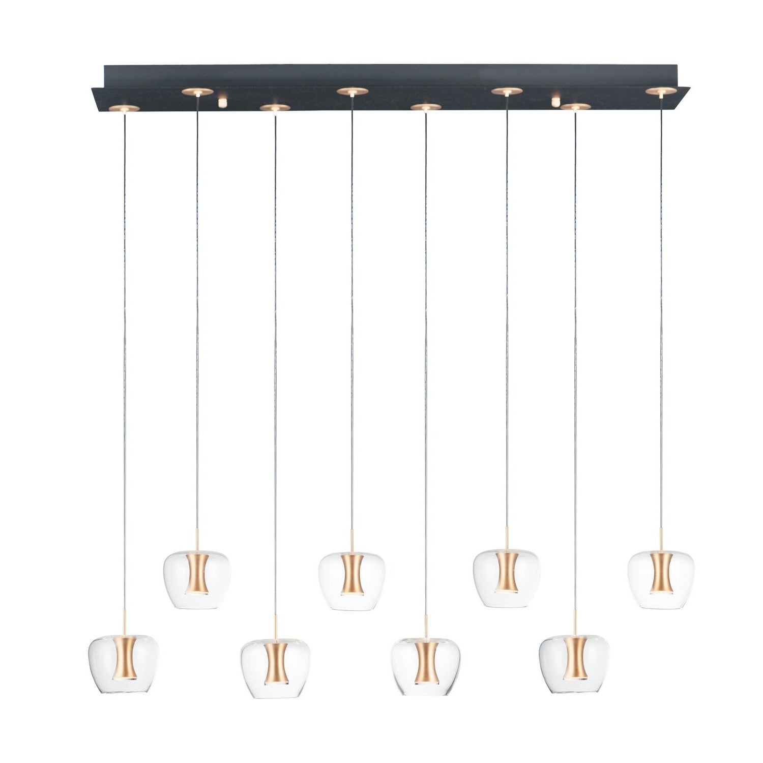 ET2 - E24165-18BKGLD - LED Pendant - Newton - Black / Gold