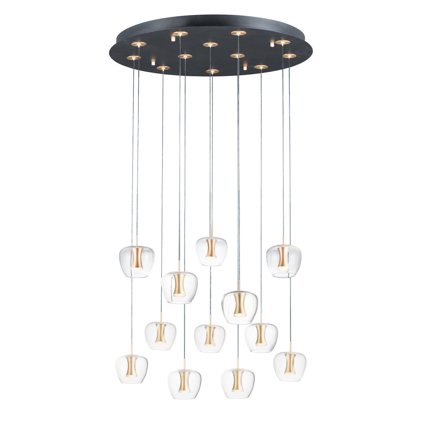 ET2 - E24167-18BKGLD - LED Pendant - Newton - Black / Gold