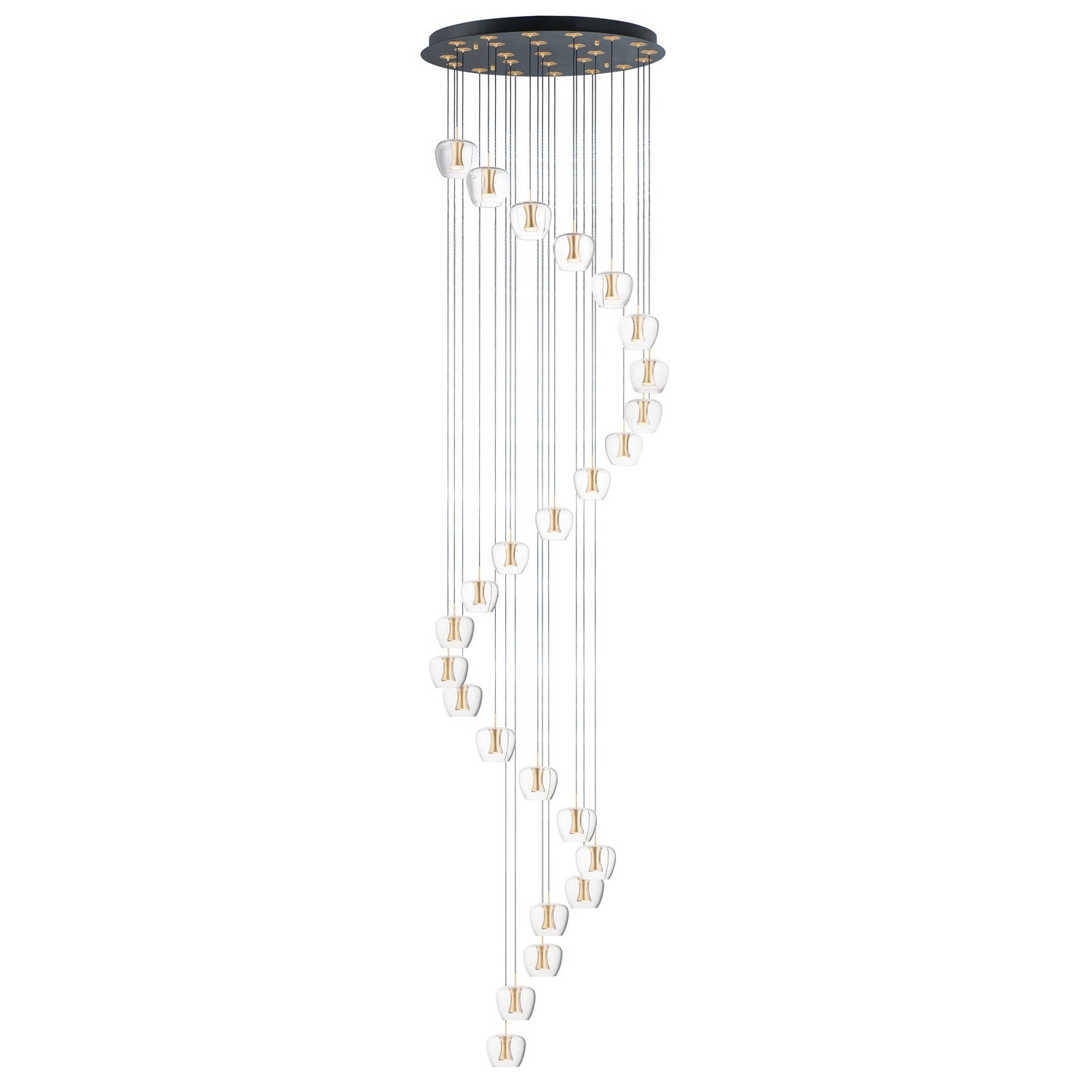 ET2 - E24169-18BKGLD - LED Pendant - Newton - Black / Gold