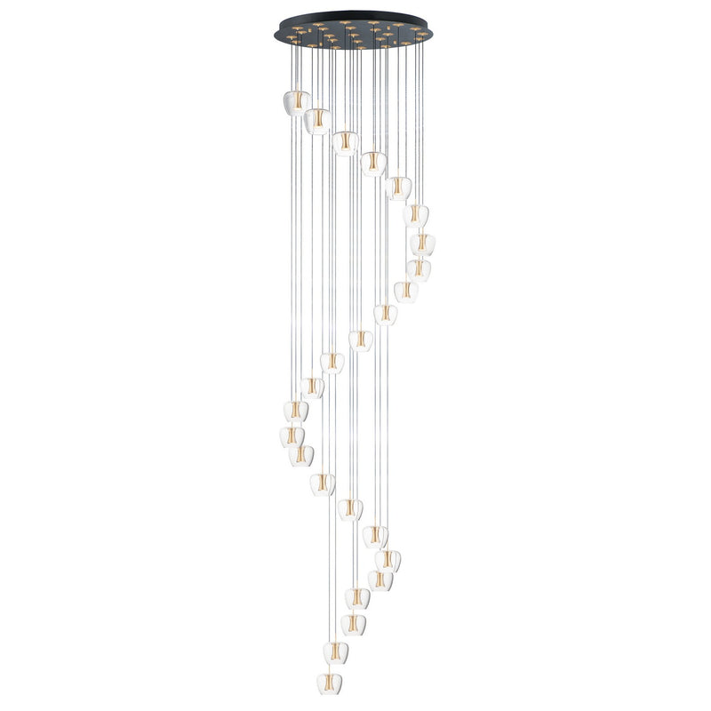 ET2 - E24169-18BKGLD - LED Pendant - Newton - Black / Gold