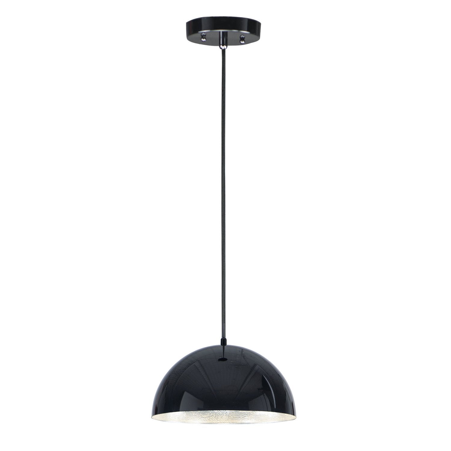 ET2 - E24902-GBAL - LED Pendant - Hemisphere - Gloss Black / Aluminum