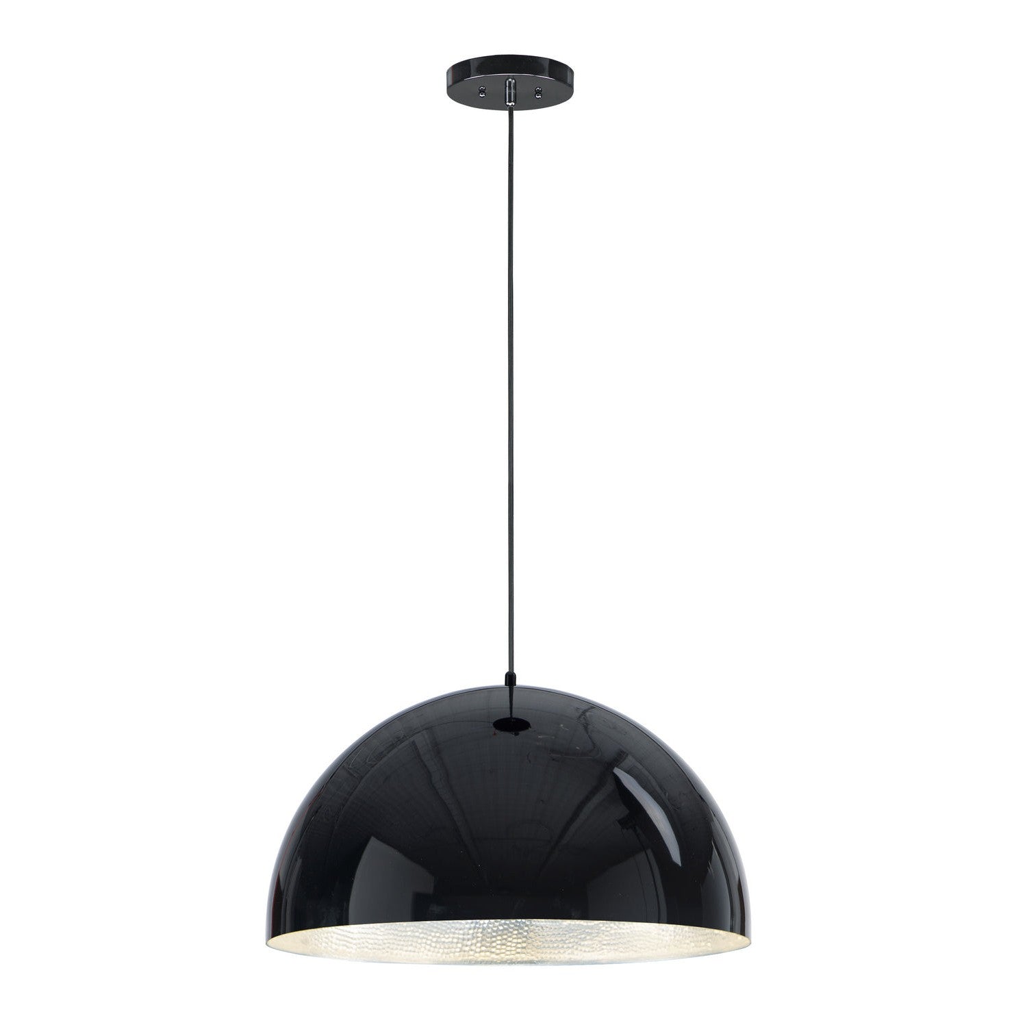 ET2 - E24904-GBAL - LED Pendant - Hemisphere - Gloss Black / Aluminum