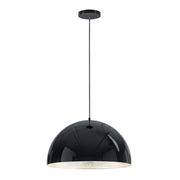 ET2 - E24904-GBAL - LED Pendant - Hemisphere - Gloss Black / Aluminum