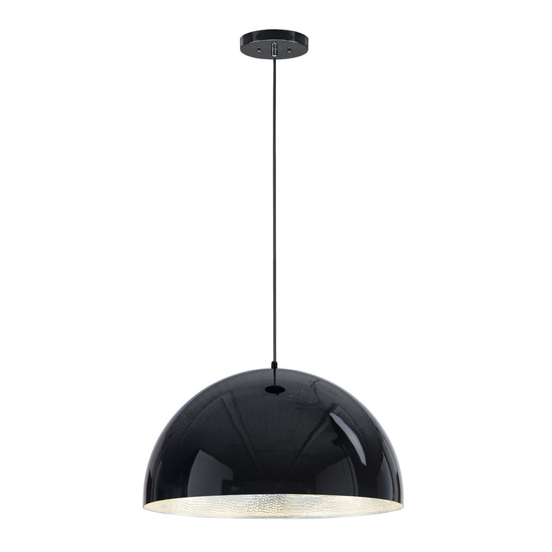 ET2 - E24904-GBAL - LED Pendant - Hemisphere - Gloss Black / Aluminum